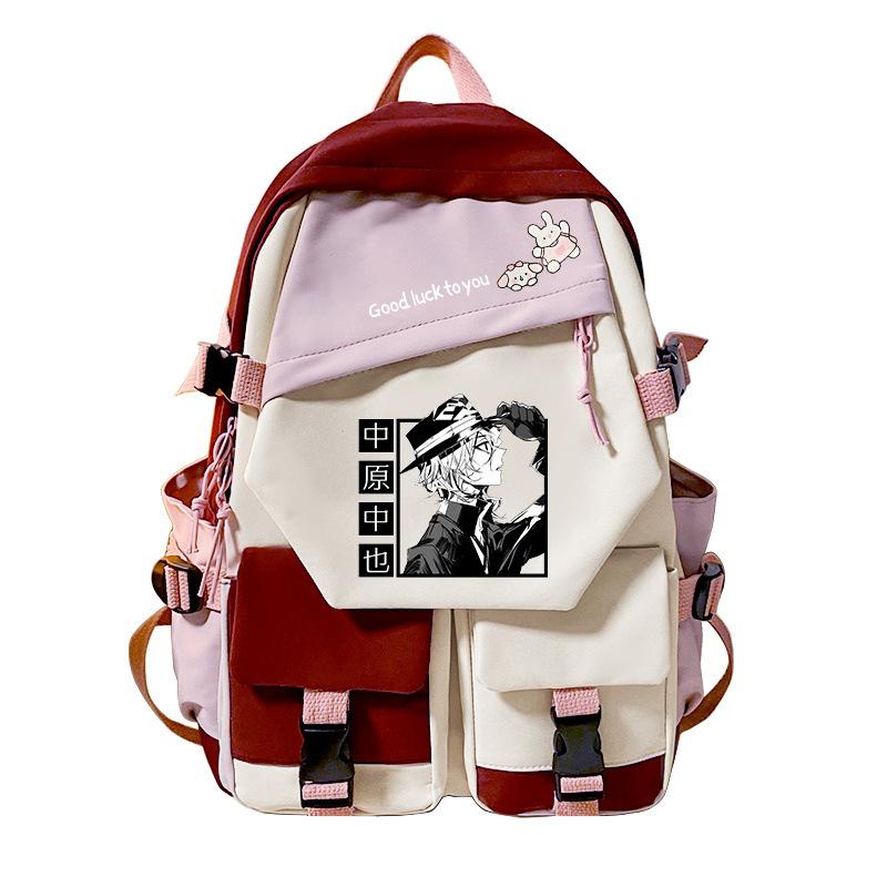 Wenhao Wild Dog Peripheral Printed Backpack Large Capacity Student Personalized School Bag