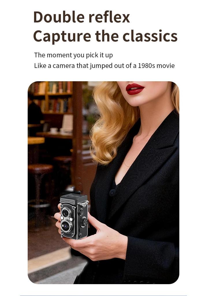Retro Twin-Lens Mini Digital Camera HD - Portable Student Travel Pendant