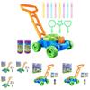 Electric Bubble Machine Push Cart Colorful Outdoor Toy For Kids With Sensory Features