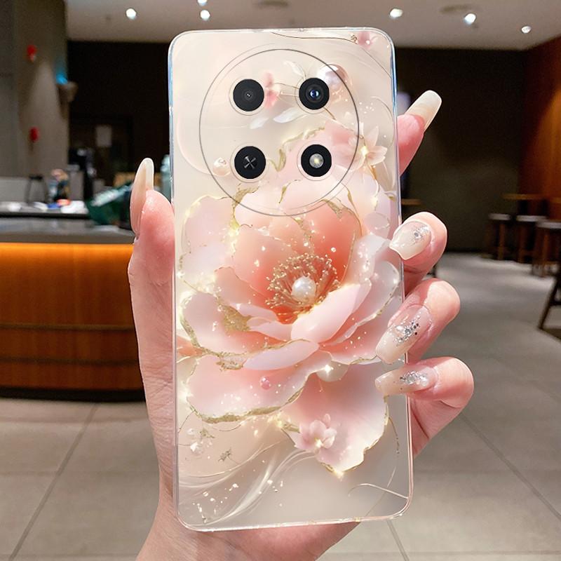 Phone Case For Huawei Nova 12i / Nova 13i Coque Capa Butterfly Bow Protective Casing Transparent Soft Silicone TPU Cover Fundas