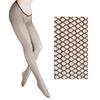 Women's Glittering V-Waist Fishnet Stockings with Silver and Gold Threads for Nightclub or Stage Wear