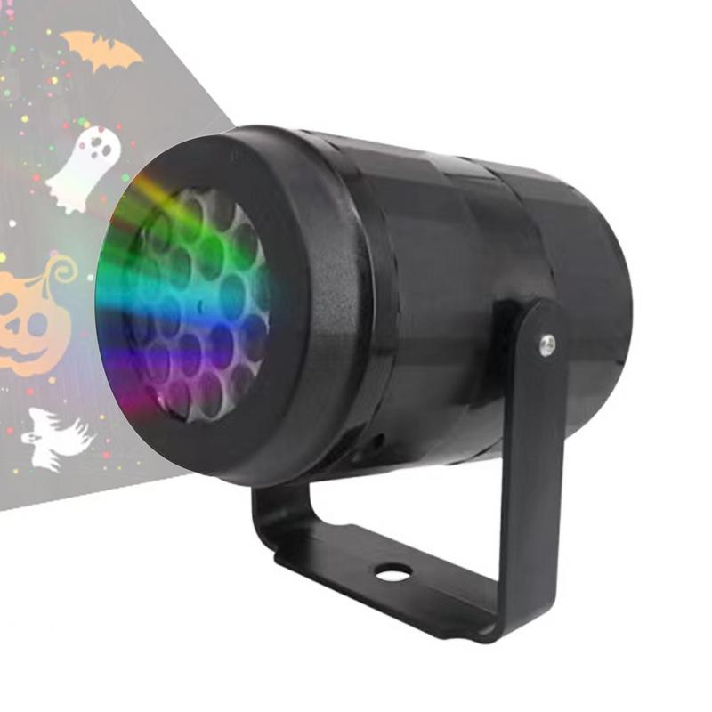 Halloween Projector Light USB Powered Rotating LED Night Lamp Waterproof Switchable Patterns for Holiday Outdoor Landscape Party