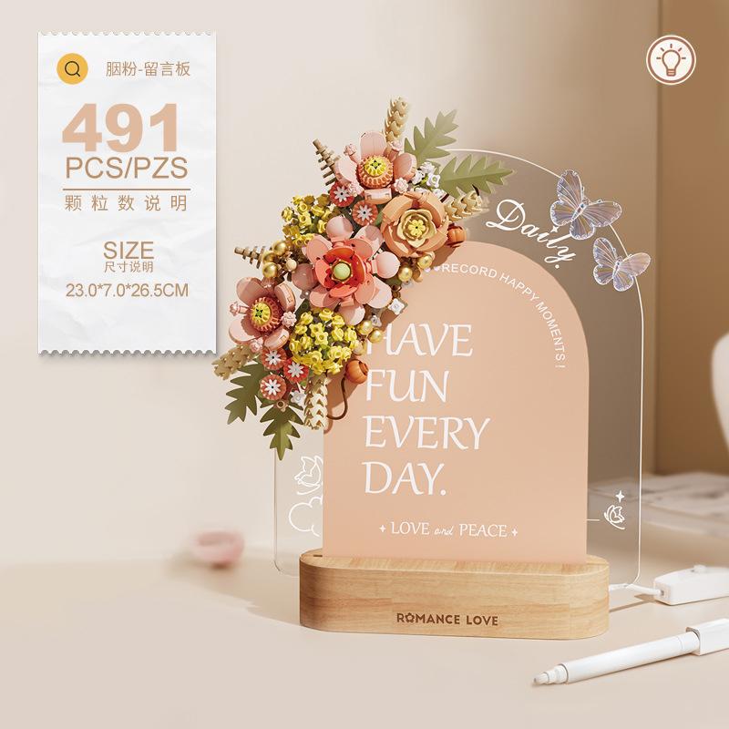 цветок Взрослые Конструктор из Кубиков Большие Строительные Блоки 3D Модель Строительные Блоки Подарки Ребенок Образовательные Игрушки для Сборки