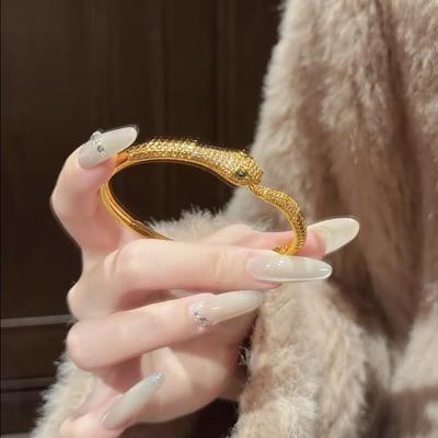 Preserved Color Spirit Snake Bangle Fashion Micro Premium Feeling Snap Bracelet Women's Bracelet
