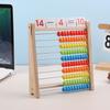 1 Set Number Alphabet Card Preschool Math Learning Wooden Educational Math 10-Row Counting Toy 100 Beads With Counting Sticks