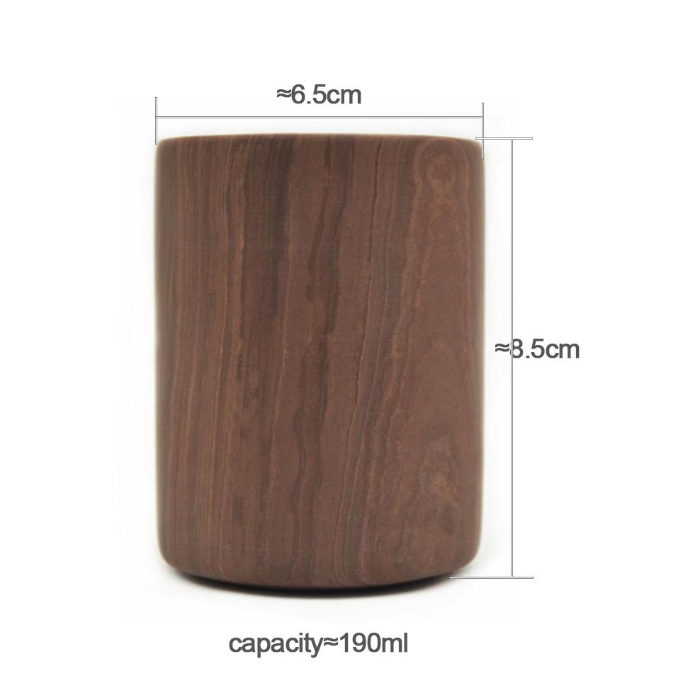 S/M/L Wooden Fish Stone Water Cup Natural Handmade Mu Yu Stone Tea Mug Weak Alkaline Energy Cup Health Care Cup Teacup