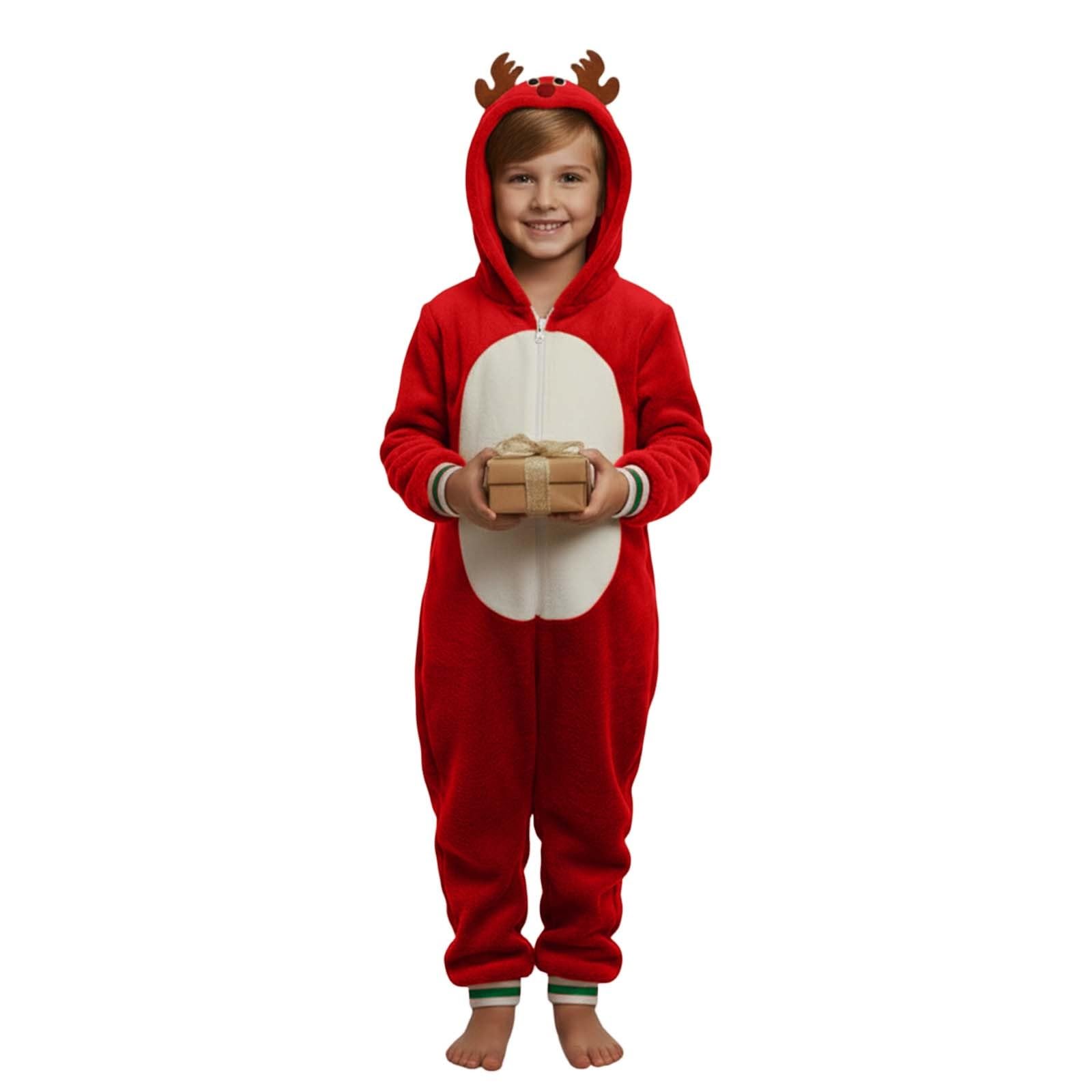 

Детский плюшевый комбинезон слитного кроя однотонных расцветок XL красный