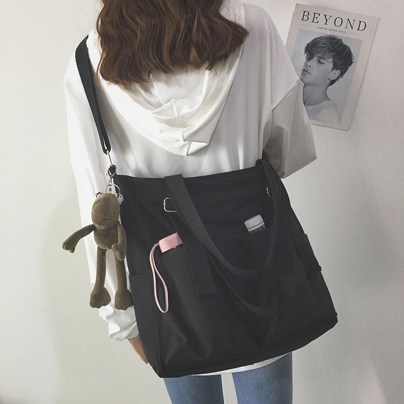Wasserdichte Koreanische Harajuku Umhängetasche aus Stoff mit großem Fassungsvermögen für Frauen & Studentinnen
