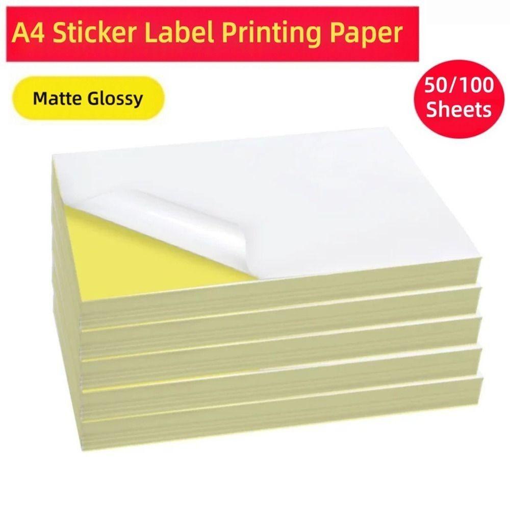 A4 Self-Adhesive Paper Writable Paper Sheet New Label Copier  Laser Inkjet Printer