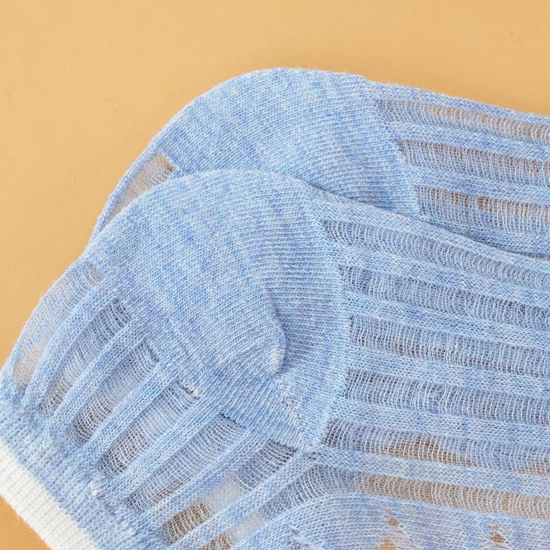 5 Pairs/Lot Sexy Lace Mesh Fishnet Socks Mixed Fiber Transparent Stretch Elasticity Ankle Net Yarn Thin Women Cool Socks