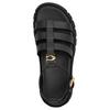 Coach Leather 3D C Logo Thick Sole Open Toe Buckle Comfortable Design Roman Sandals Women sandals Black CAR70-BLK