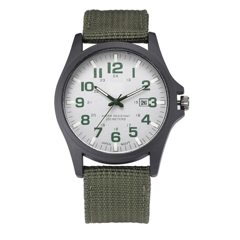 

Nylon Strap Men s Watch Calendar Quartz Watch Sports Watch Military Watch