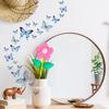 1PC Plush Fabric Flower Creative Fabric Flower Desktop Decoration Fake Flowers Flower Branch Ornaments 23cm