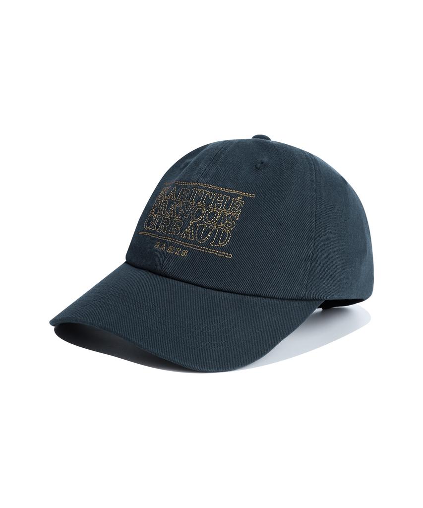 Malittepeulangsowajeobeo Doodle Classic Logo Covered Cap Dark Blue