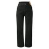 American Retro Black Fall And Winter Straight Casual Jeans For Women, Design, Loose High Waist, Slimming Wide Leg Trousers Trendy