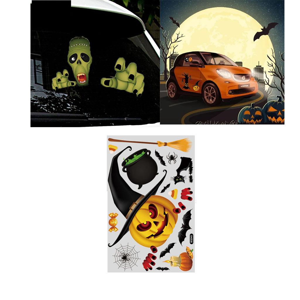 Halloween Stickers Decorations Clings for Kids for Auto Door Window Home Tags