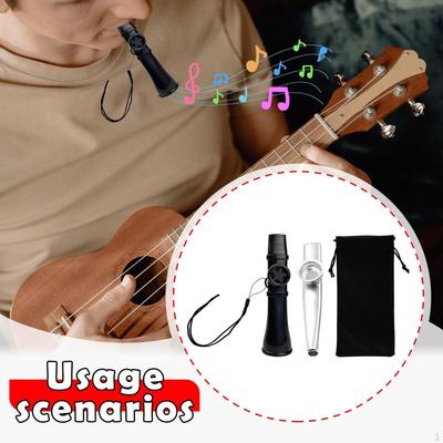 Kazoo Flute Musical Instrument Easy To Learn with Storage Bag Lanyard Portable for Stage, Show