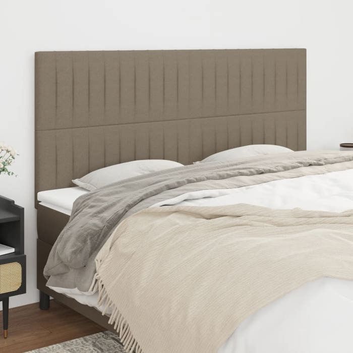 Maison Exclusive - Tête de lit Taupe 160x5x118/128 cm Tissu