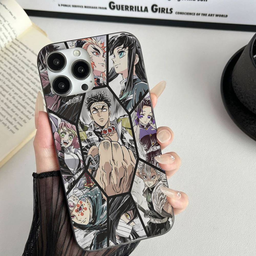 

Japanese Anime D-Demon S-Slayer Phone Case For IPhone 17 16 15 11 12 13 14 Pro Max Soft Corrugated Silicone Cover Case iPhone 17