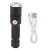 LED Flashlight High Brightness 800LM 3 Lighting Modes Rotatable Zoom USB Rechargeable Flashlight with Metal Clip for