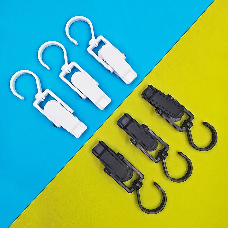 5er-Pack Kunststoff-Hängeclips 360 Grad drehbare Haken Rutschfester Griff Für Schrankorganisation Kleidung Socken Hüte Handtücher