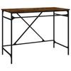 VidaXL Desk Smoked Oak 100x50x75 Cm Engineered Wood and Iron 826721