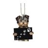 Creative Cute Cloth Bag Puppy Car Rearview Mirror Pendant Backpack Keychain Accessories Home Decorations