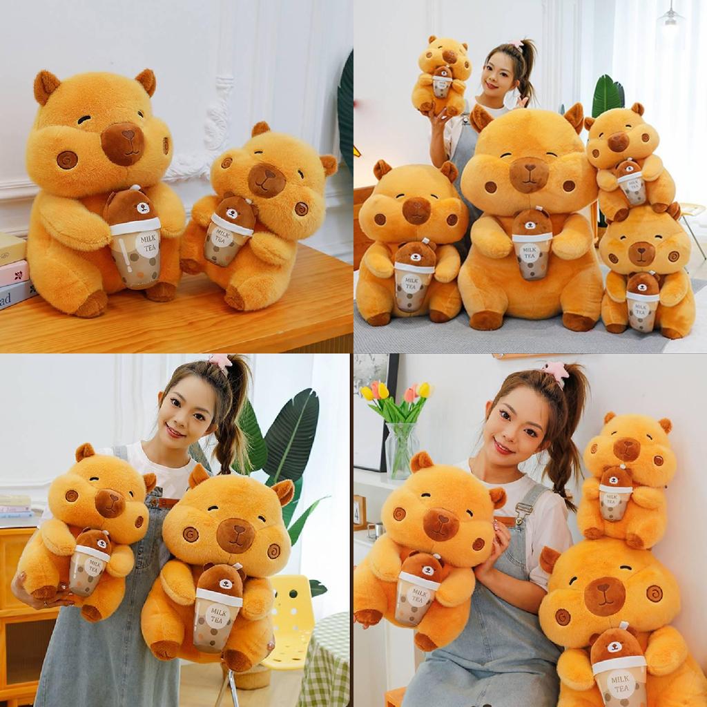 Adorable Q Version Capybara Plush Doll Soft And Cuddly Water Cup Design Gift For Kids