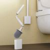 Must-have Silicone Long Handle Flexible Cleaning Toilet Brush MINI Bathroom Brush Quick Drying Rack Bathroom Accessories