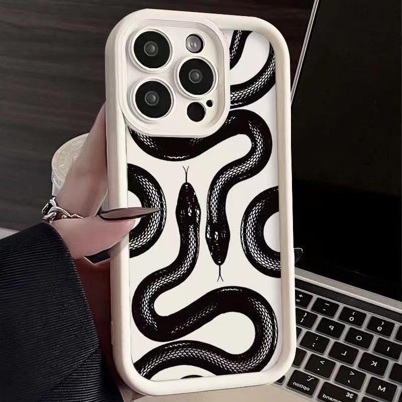 Doodle Snake Case For Samsung Galaxy A32 A15 A53 A33 A73 A21S A51 A31 A71 A30 A20 A03S A22 A12 A03 A13 A23 M54 A50 A50S A30S