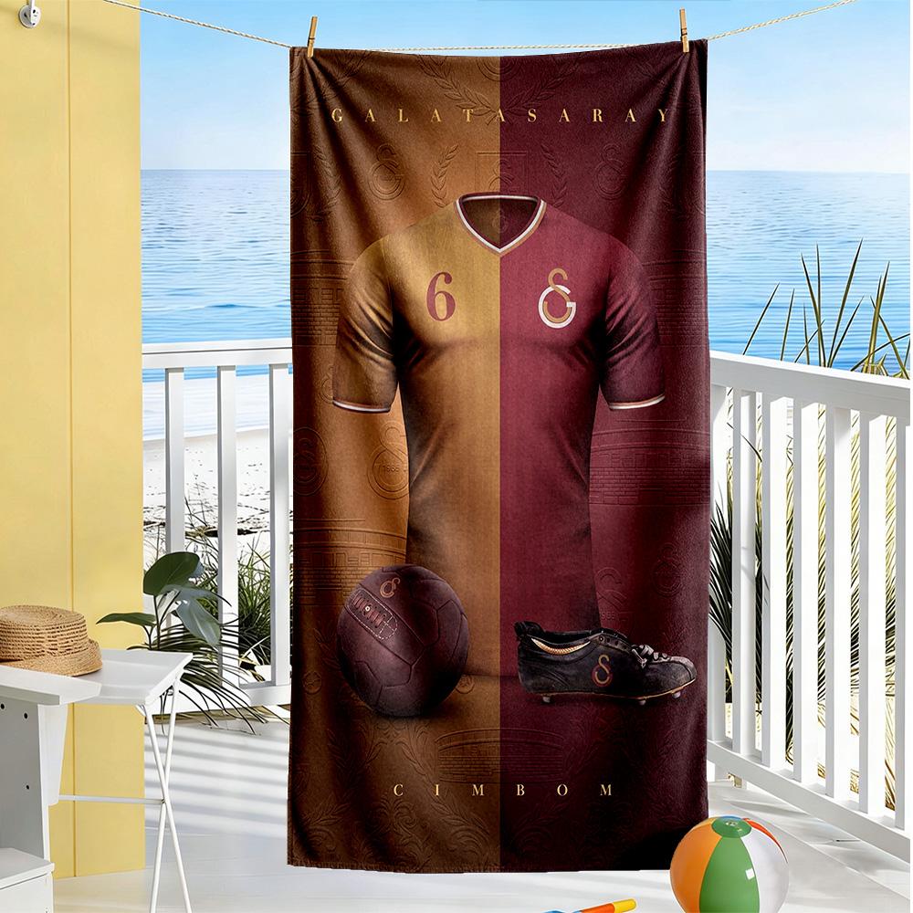 Galatasaray Strandtuch Hohe Saugfähigkeit & Schnelltrocknend Bequem Leicht Geeignet für Sport, Reisen, Schwimmen, Yoga, Badezimmer, Strand Und Pool