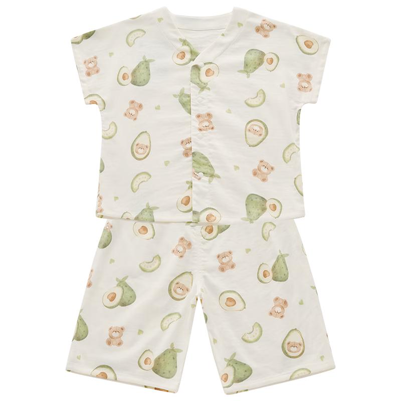 Labi Kids' Summer Gauze Short Sleeve Capri Loungewear Set