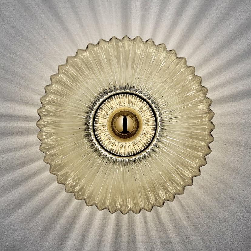 Postmodern Bauhaus Glass Wall Lamp for Bedroom or Hotel Ambiance