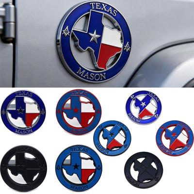3D Metal Texas Badge For Vehicle J-EEP Wrangler R-aptor SUV Modification Accessories