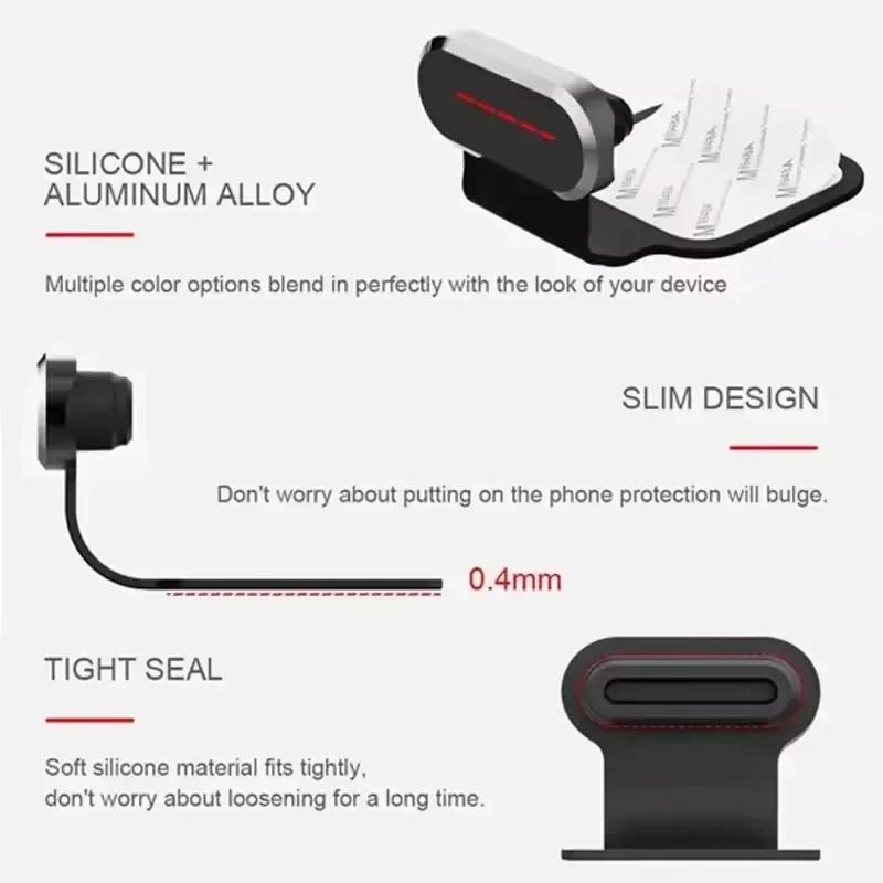 5/1Pcs Metal Dust Plugs Type C Charging Port Cover for iPhone 16/15 ProMax/15plus Universal USB-C Stopper Protector Cap Plugs