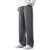 Men's spring and autumn new solid-color casual pants loose straight drape wide-leg pants drawstring youth sweatpants