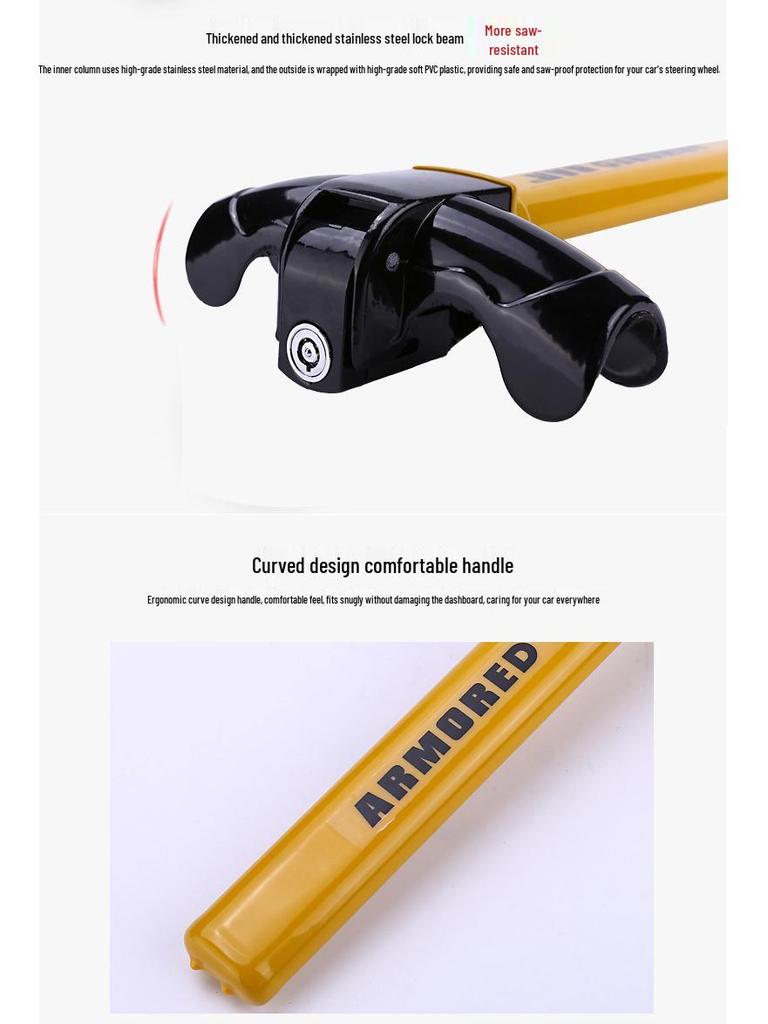 Multi-Spec T-förmiges Ganzmetall-Diebstahlschutz-Autolenkradschloss