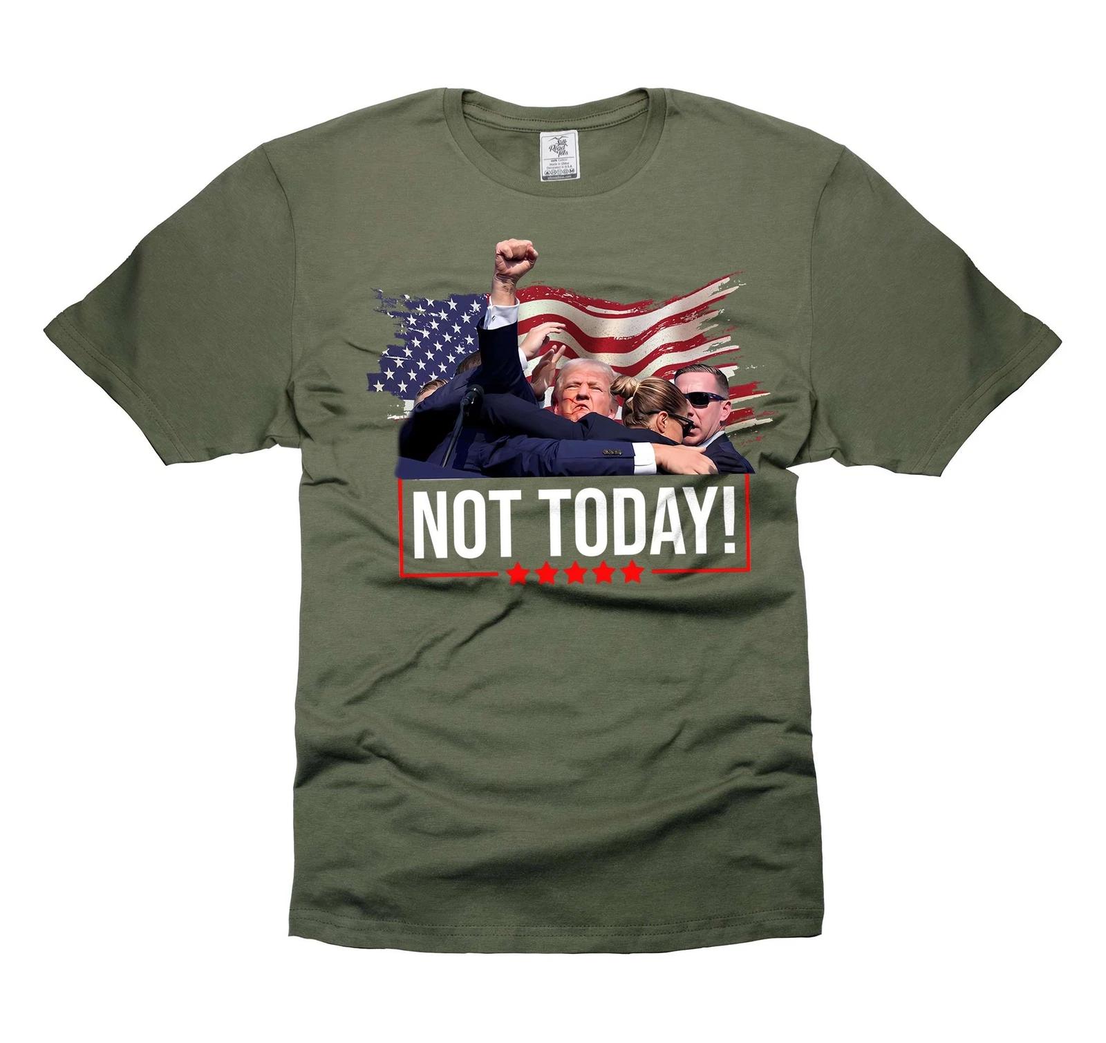 Not Today Shirt Donald Trump Patriotic Shirt Trump PA Rally Trump Pump Fist Tee XL