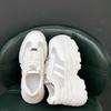 Leather mesh 8 thick-soled little white shoes women's shoes summer height increase dad women's muffin sneakers