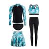 Fruitry Women Milk 5 Piece Skirt Swimwear Ladies Rash Guard Set Belly Cover Mpn 