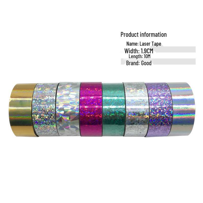 Reflective Colorful Laser Tape for Stationery, Books, Desks, Chairs, and Gift Wrapping Decorations