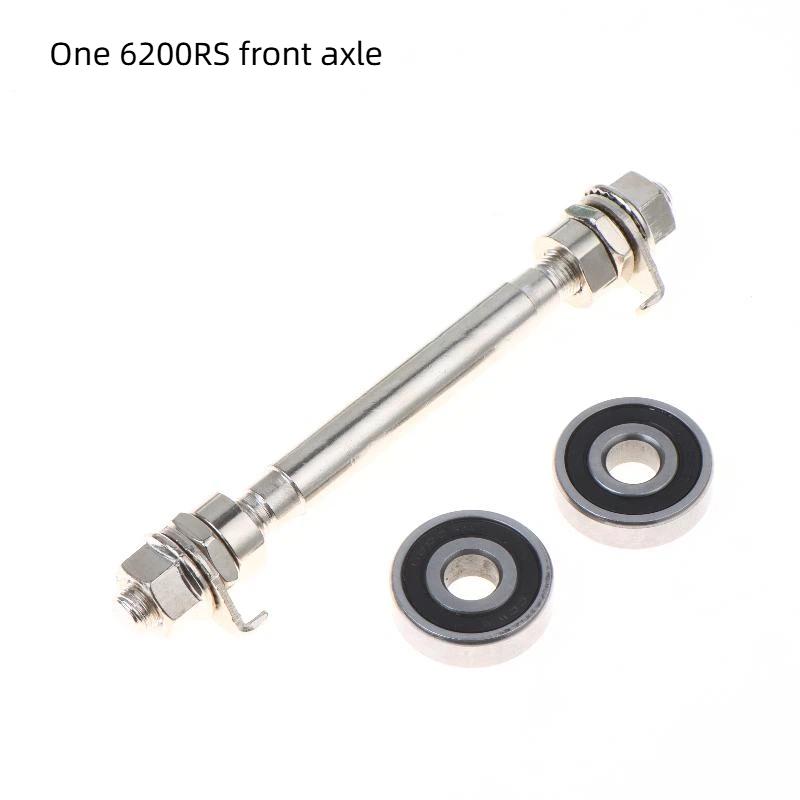 1/2Pcs Solid Axle Hub With Bearings Front And Rear Axles For Mountain Bike Bicycle Axle Core With 6200Rs Bike Parts
