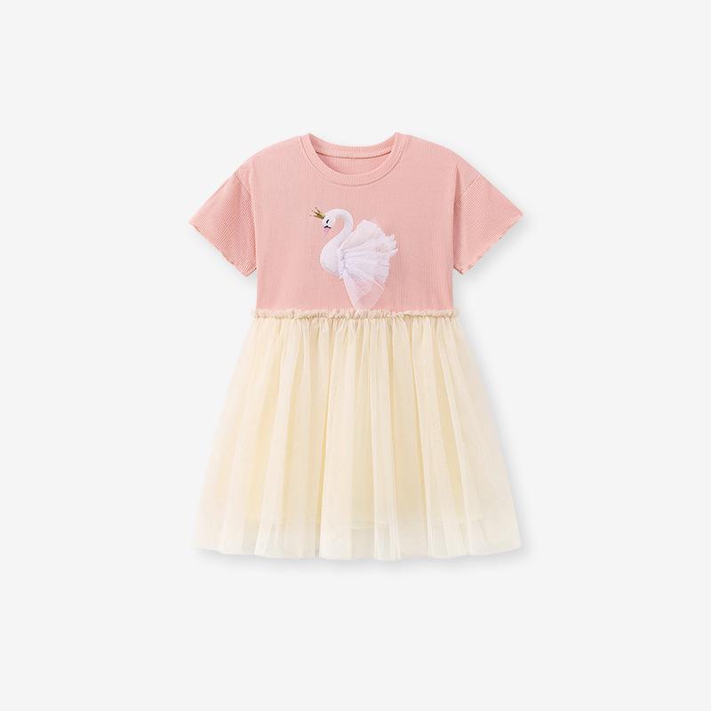 Little Maven Summer Girls  Cute Cartoon Mesh Dress – European & American Style 4 Years (110 cm)