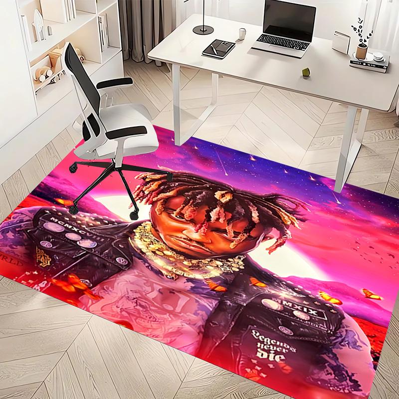 1pc Juice WRLD Print Area Rug - Soft, Washable Non-Slip Indoor Mat, Living Room, Home Office Decorative Rug,Office Decorative