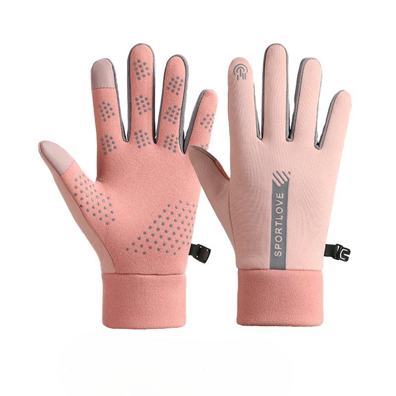 Winter Cycling Cold proof and Warm Gloves for Women Outdoor Cycling Electric Bike Plus Velvet Thickened Windproof Touch Screen Gloves for Men