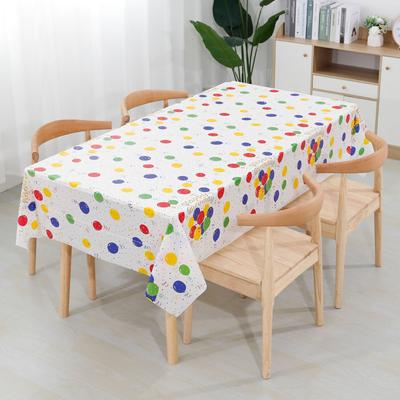 Happy Birthday Tablecloth Balloon Printed Disposable Waterproof Tablecloth Party Decoration Birthday Party Decoration