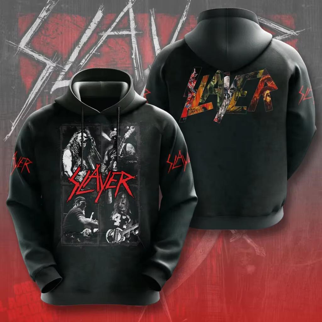 Rock Band Slayer Sweat à capuche imprimé 3D Hommes Femmes Mode Hip Hop Sweat à capuche Sweat-shirt Vêtements pour adultes Masculina Sudaderas Hombre
