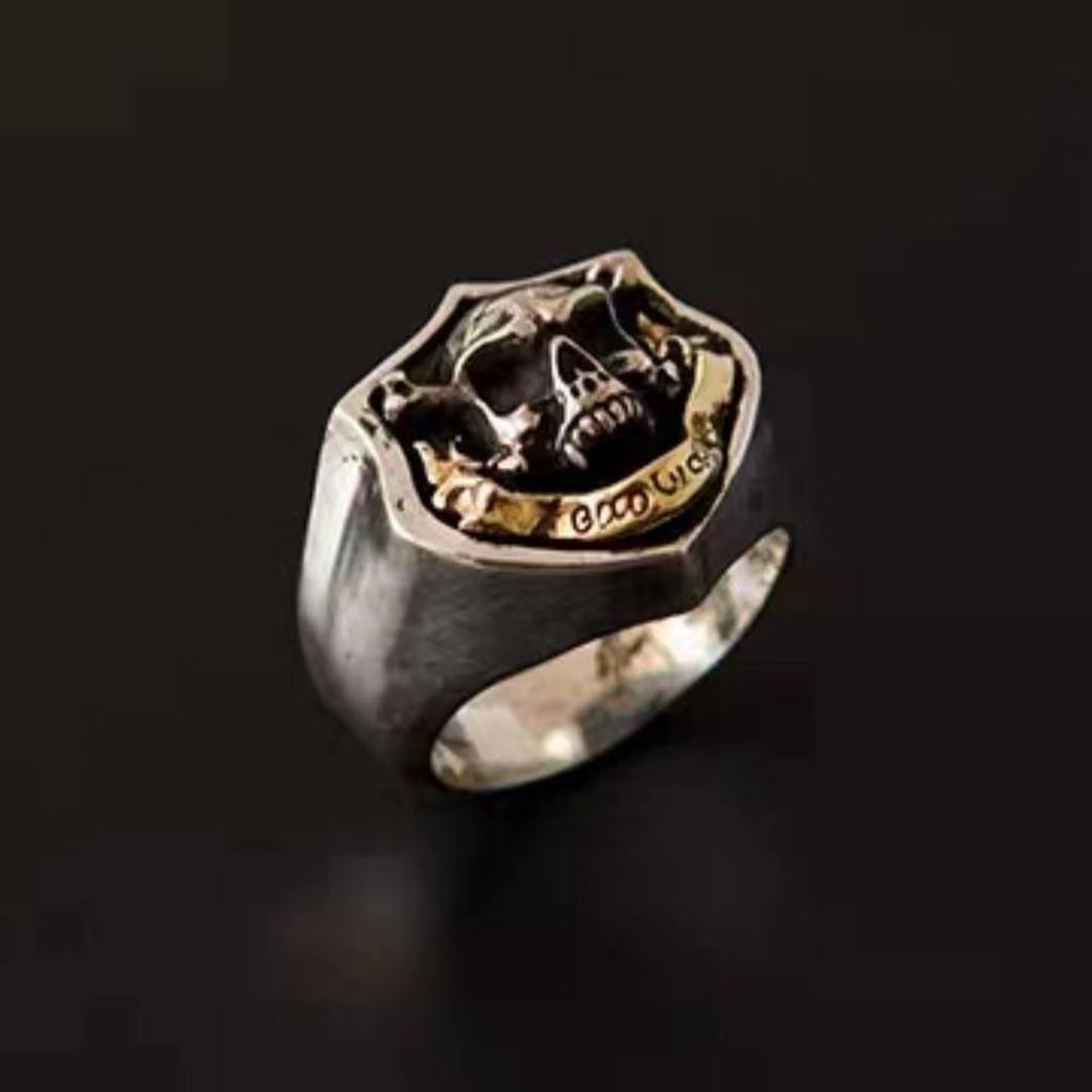Retro European and American Lucky Skull Ring Punk High-end Sense