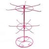 Double Tier Metal Rotating Jewelry Stand Earring Necklace Display Holes Holder Rack
