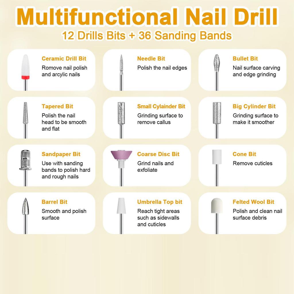 Cordless Electric Nail Grinder & Polisher: Portable Manicure Tool